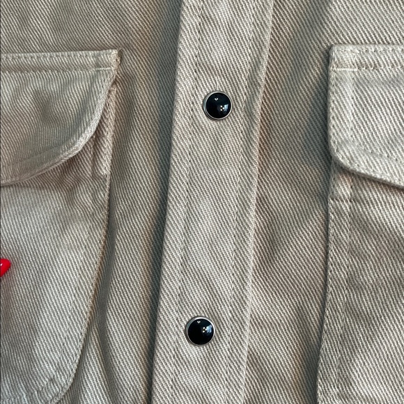 Madewell Western Shirt Easy Fit Button Down 100% Cotton Style NS445 Tan - Picture 5 of 12